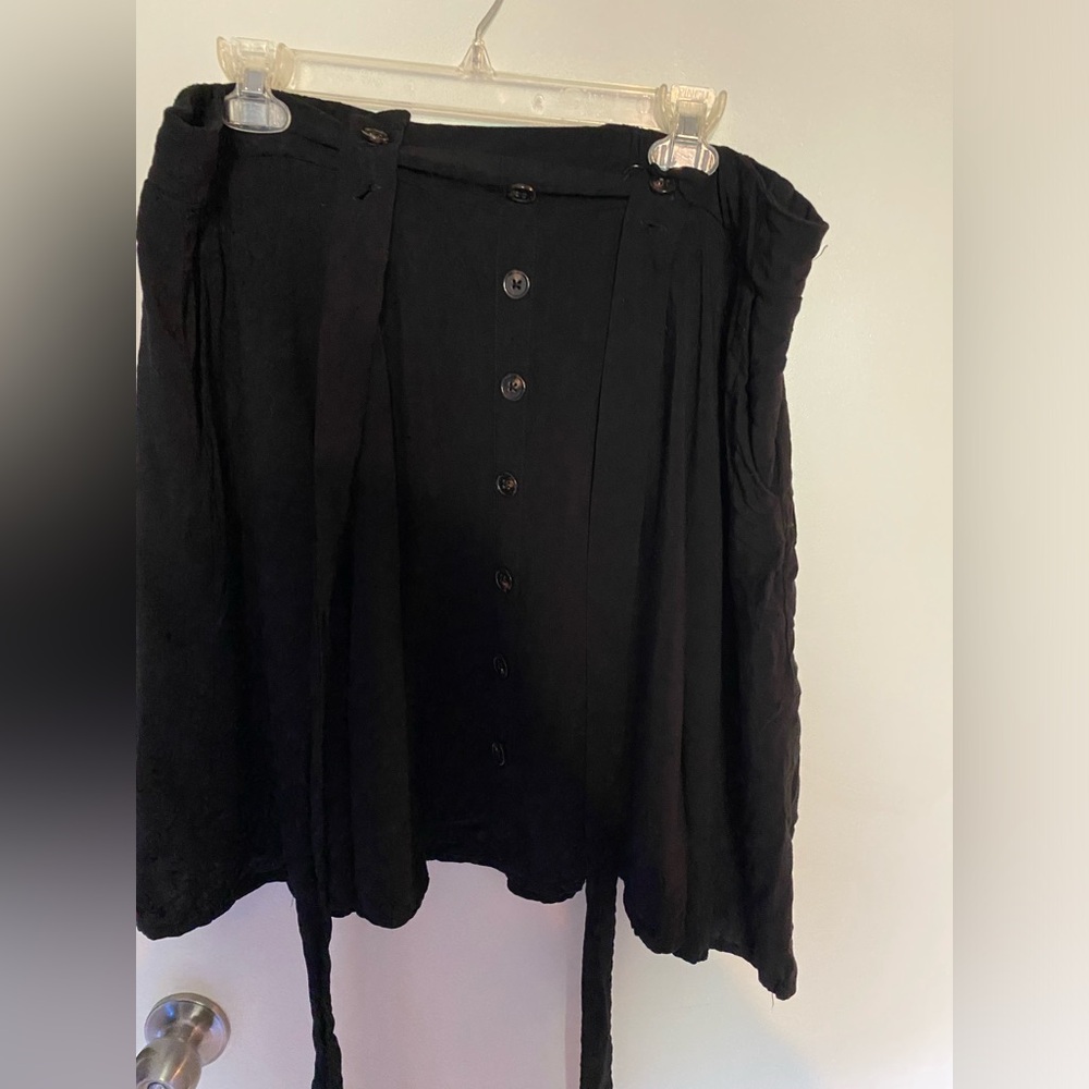 Torrid Black A-Line Button Skirt